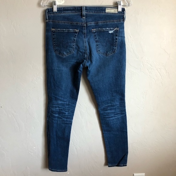 AG The Ankle Super Skinny Distressed Denim Jeans - Picture 10 of 12